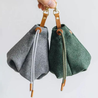 Canvas & Leather Treat Pouch