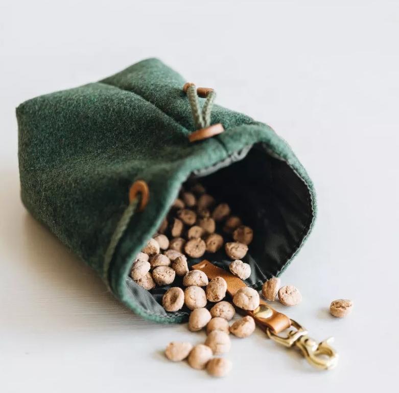 Canvas & Leather Treat Pouch